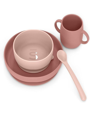 Q- SUAVINEX Set pappa rosa antico